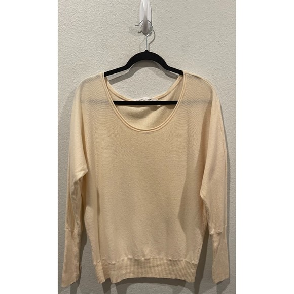 ATHLETA Round Neck Tan Cashmere Sweatshirt - Picture 1 of 7